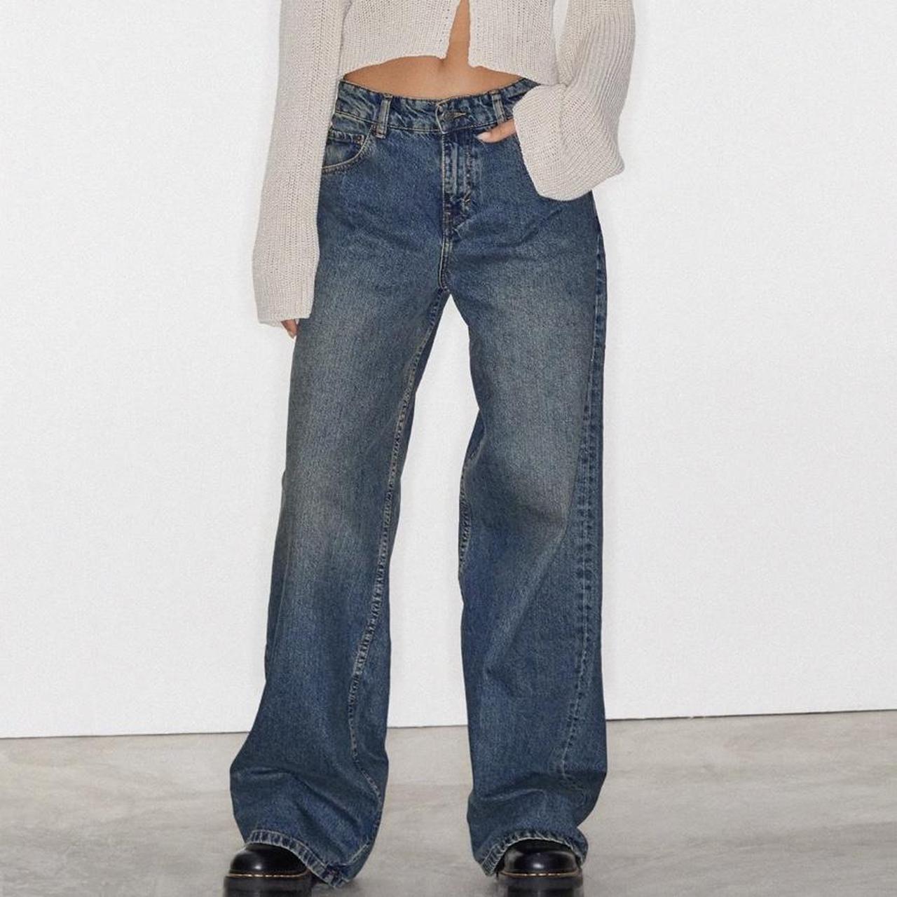 motel rocks roomy wide jeans never worn baggy jeans... Depop