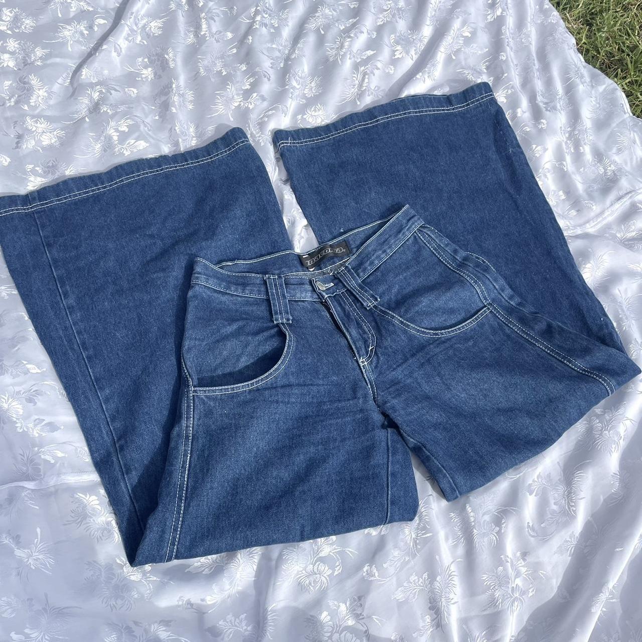Inacoma Jeans very wide leg circa 2000s/90s “rave”... - Depop