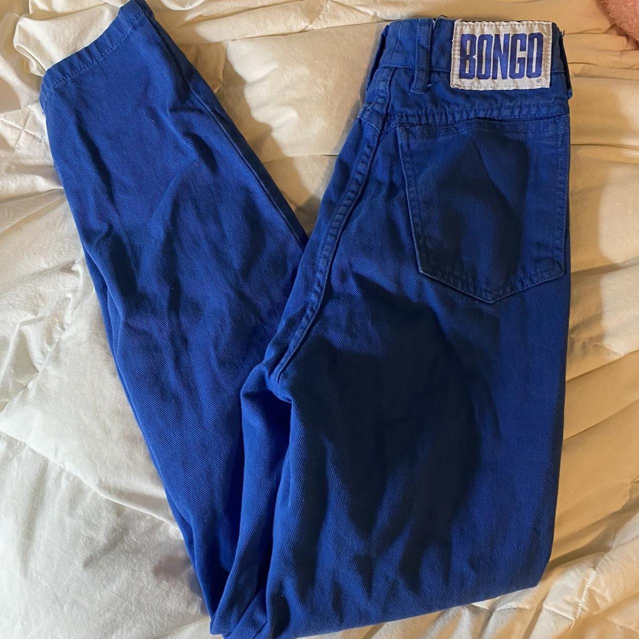 vibrant blue bongo jeans💕 super cute just too big - Depop