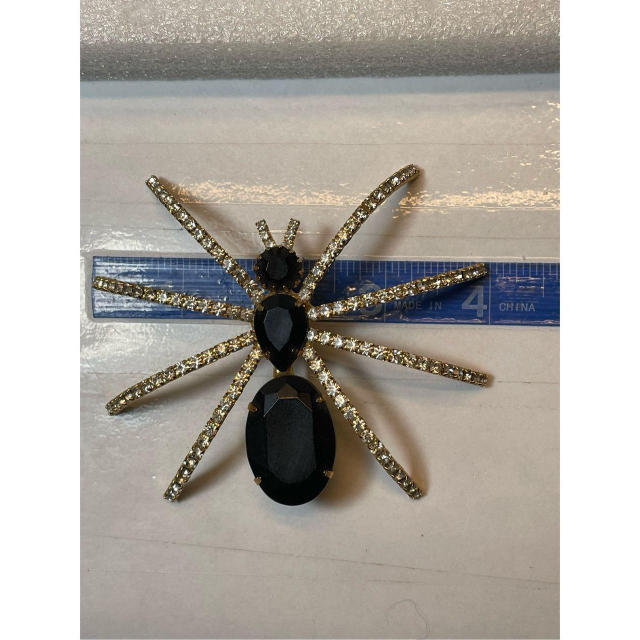 Vintage spider brooch pin. This gold tone brooch - Depop