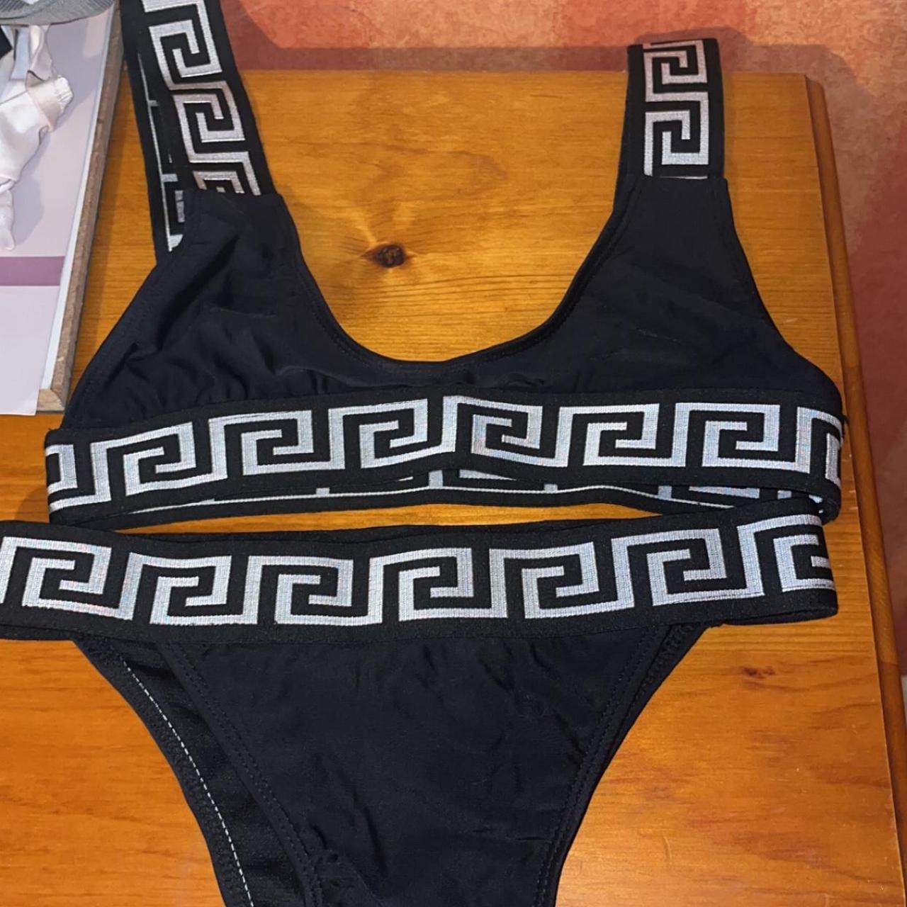 Black pretty little thing bikini size 6. Worn once.... Depop