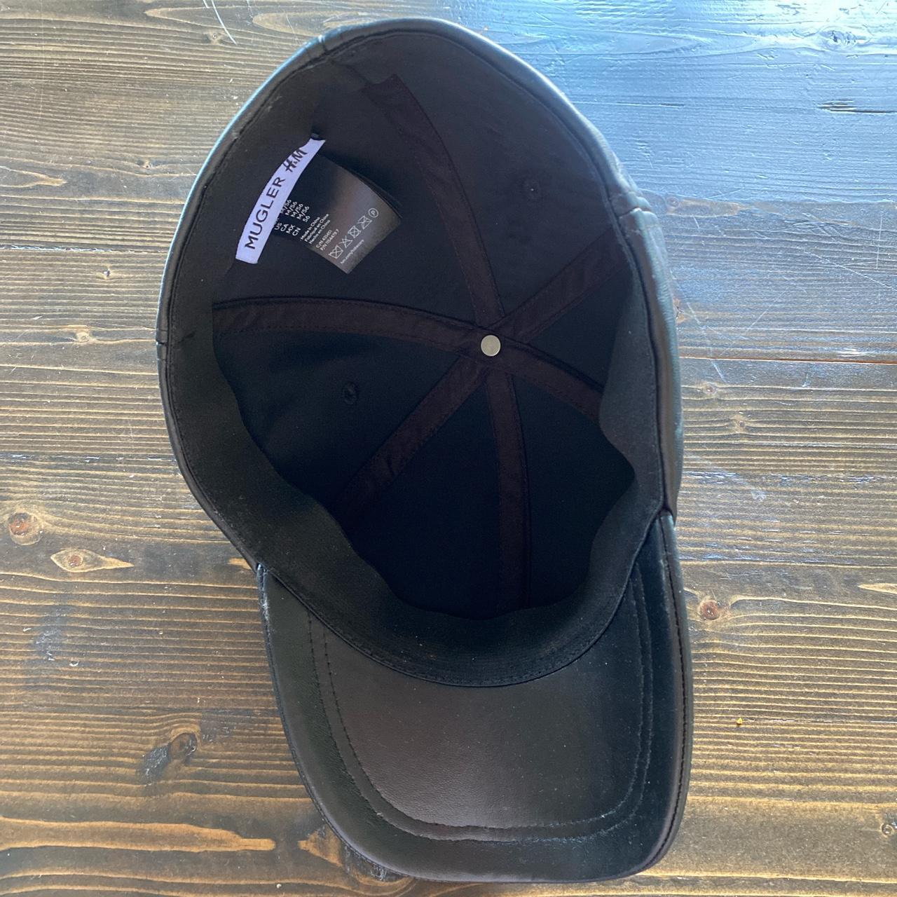 Sold Out Mugler x H&M Genuine Leather Baseball Hat... - Depop