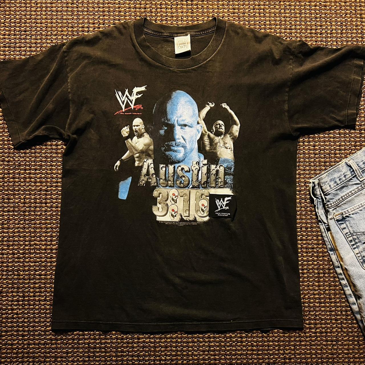 Stone Cold Steve Austin Face-Skull Retro T-Shirt