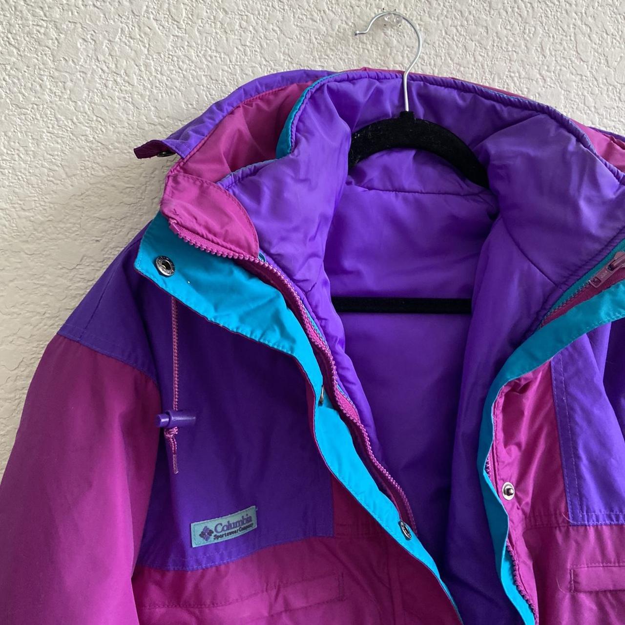 Columbia Sportswear Women's Pink and Purple Coat | Depop