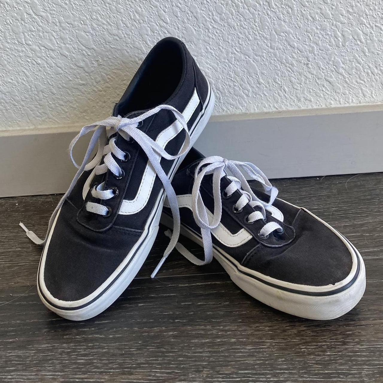 VANS BLACK AND WHITE LACE UP SNEAKERS Brand is