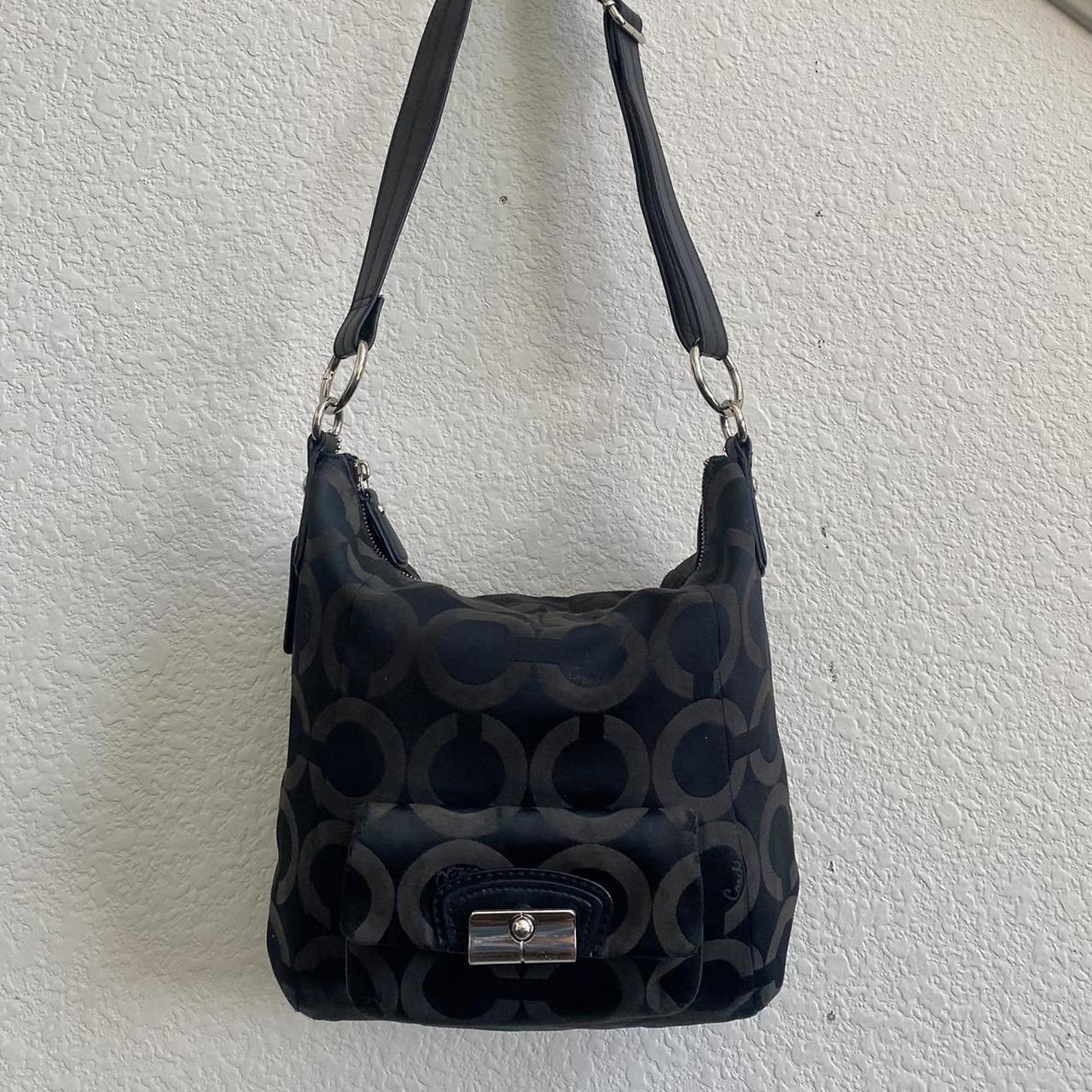 Coach black cheapest monogram crossbody bag