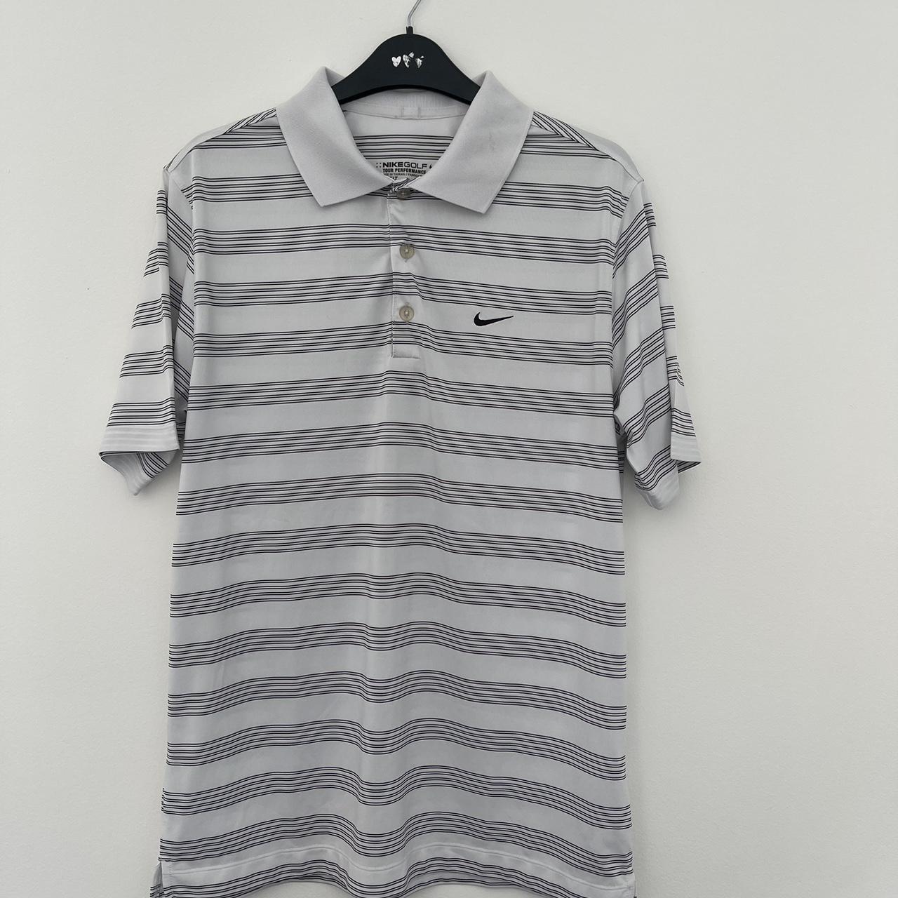 Nike Men's White and Black Polo-shirts | Depop