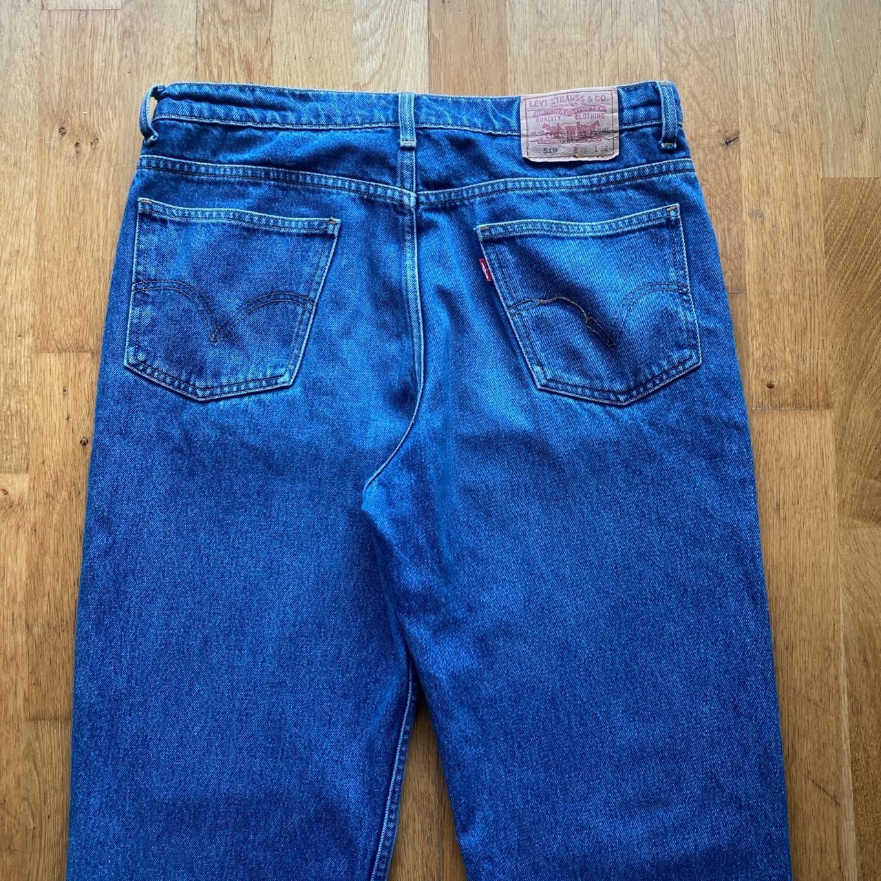 Vintage blue denim Levi’s jeans. Great jeans in a... - Depop