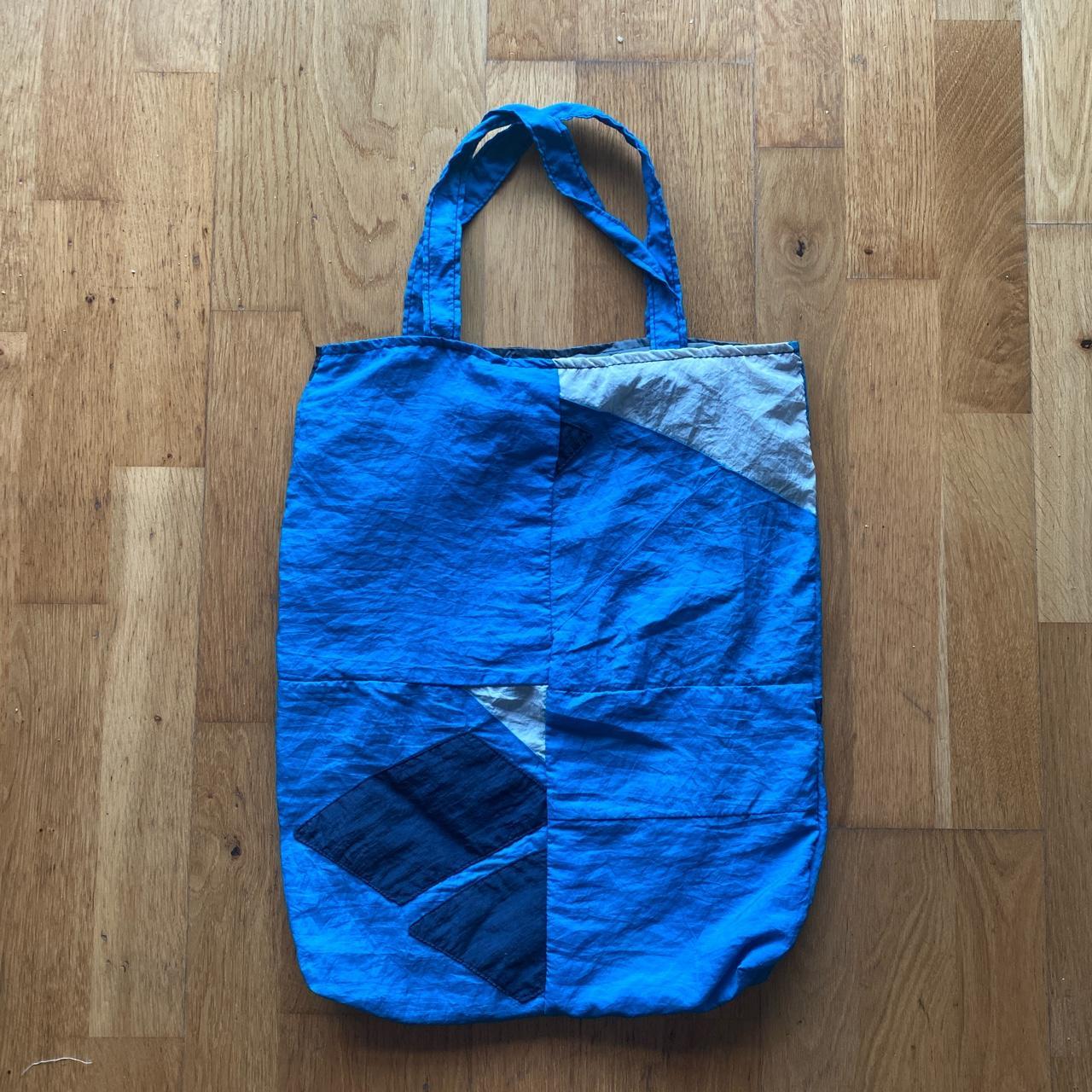 Reebok Women's Blue and Grey Bag Depop
