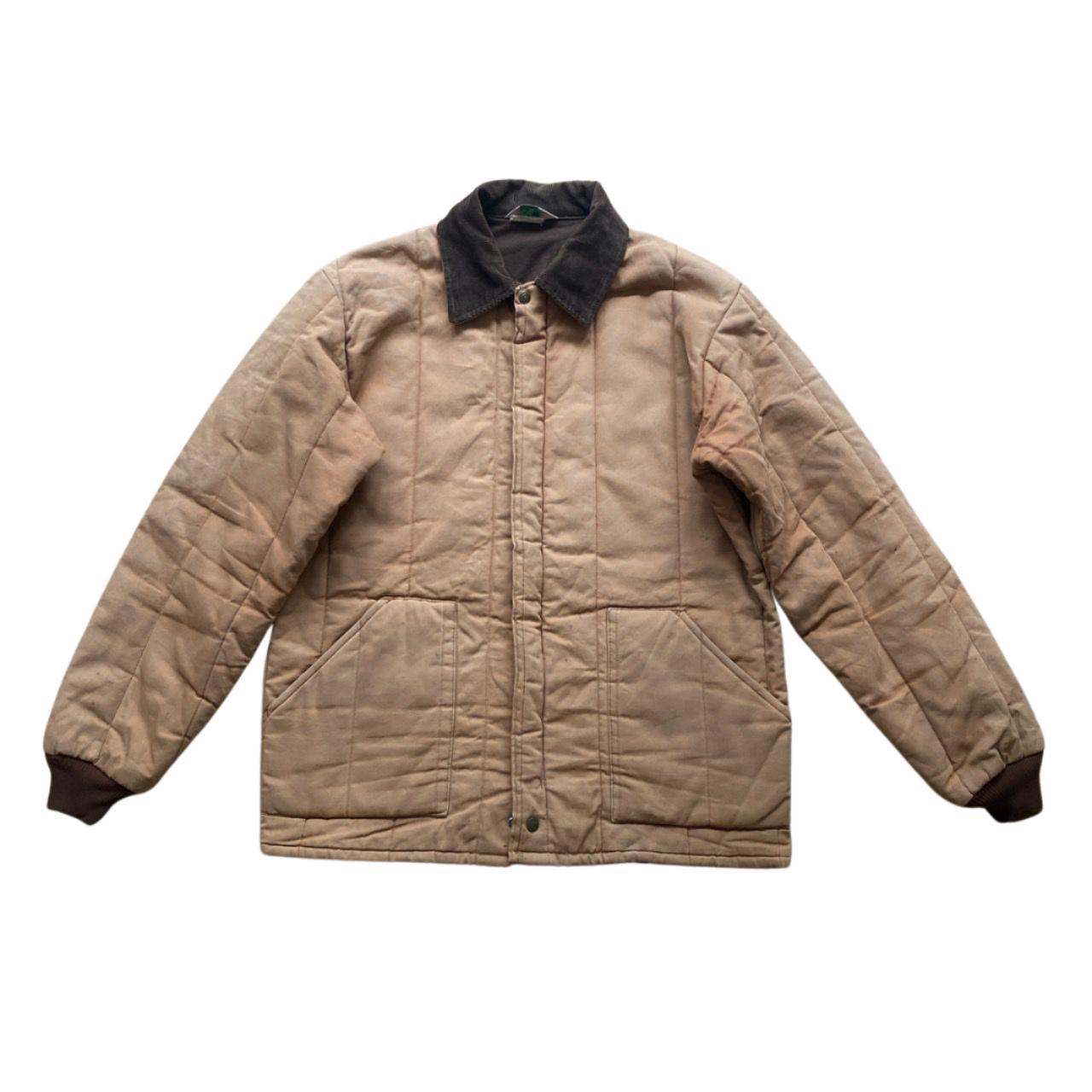 Amazing 00s Tan workwear jacket with soft,... - Depop