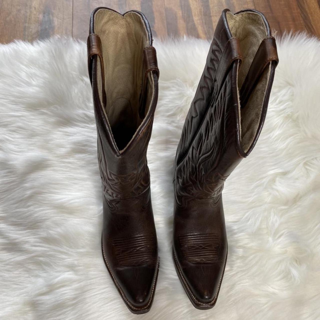  Buffalo Leather Cowboy Boots Genuine Leather... Depop