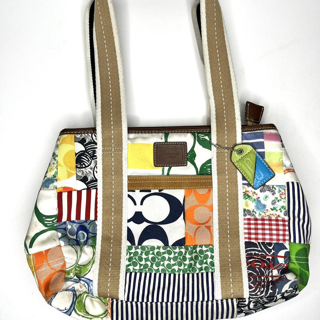 COACH Vintage Patchwork Demi Purse Bag K05S-7071...