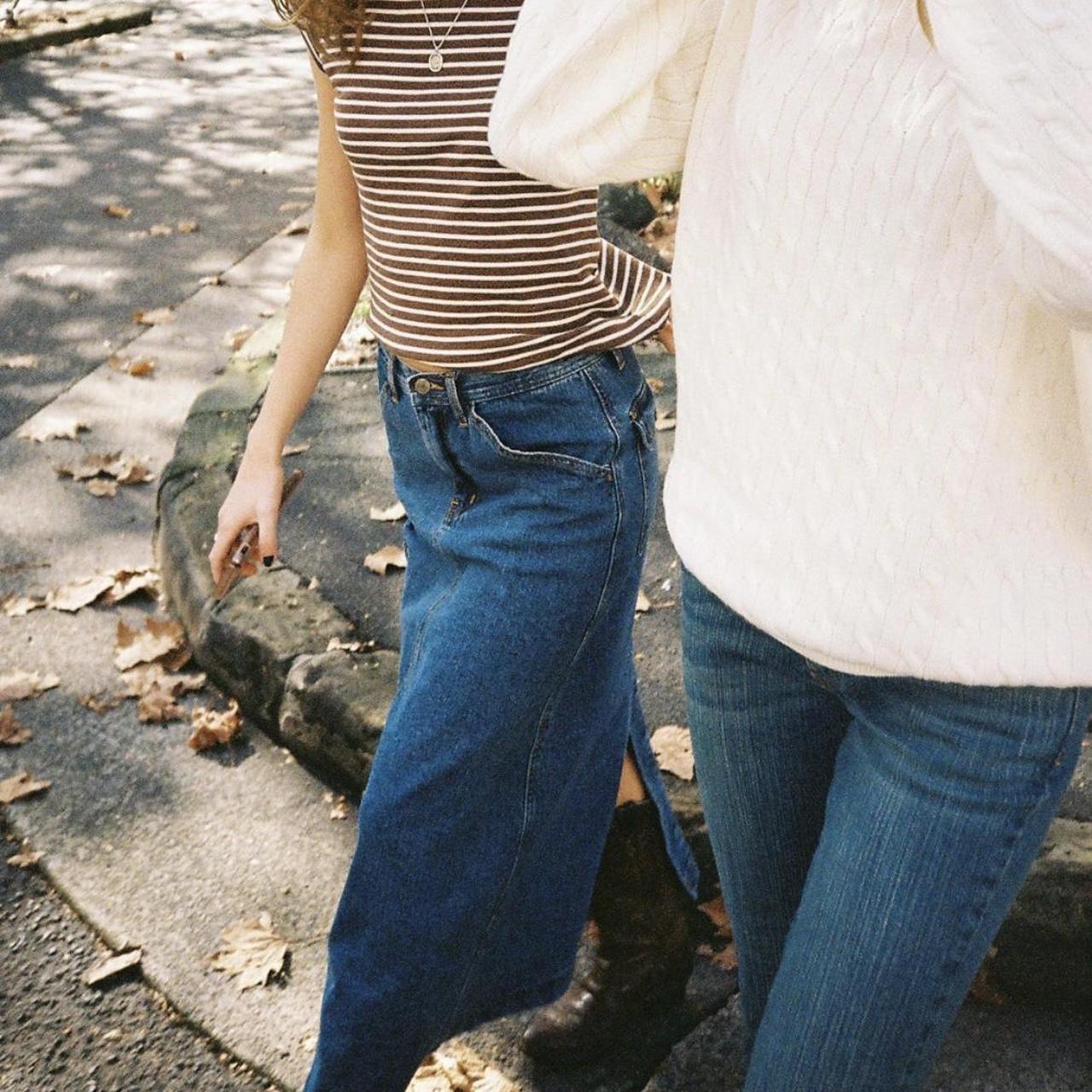 Brandy Melville Kenzie 90’s Denim Maxi skirt NO... Depop