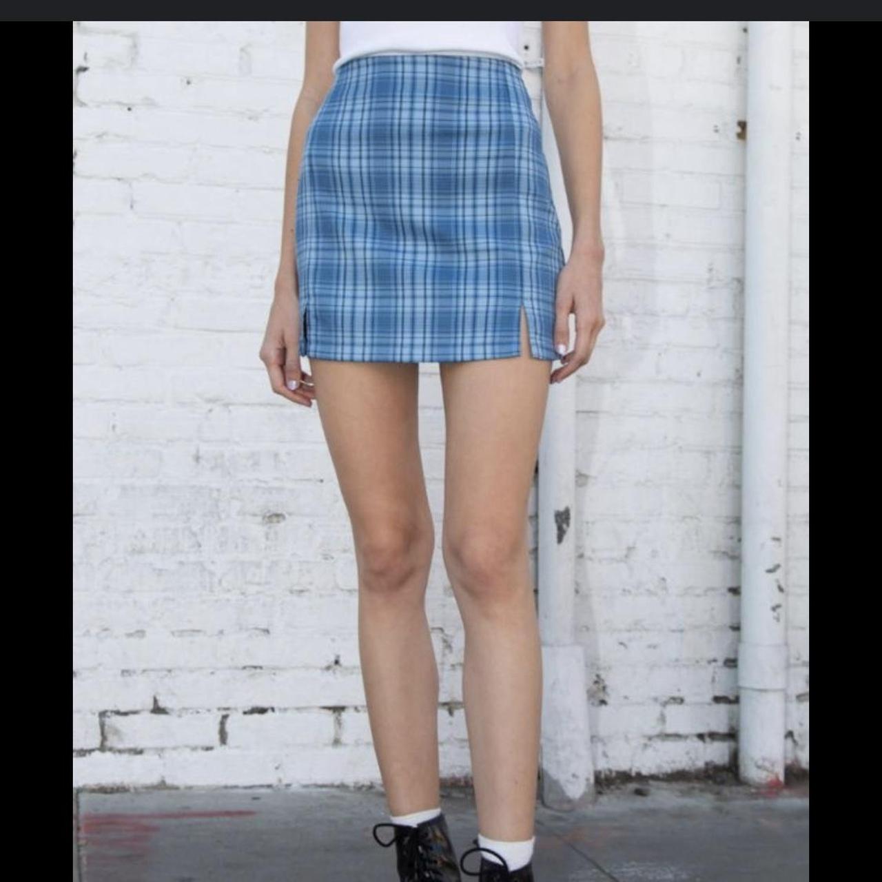 Brandy Melville Women's Blue Skirt Depop