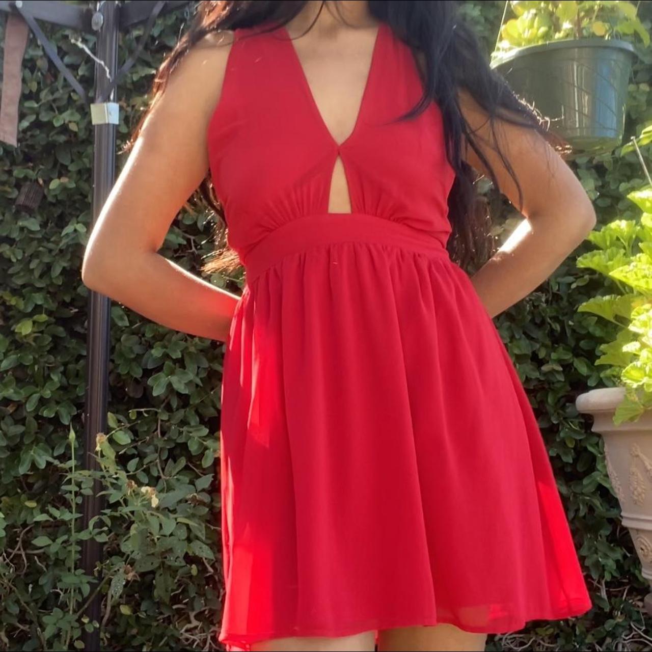 Red strap vintage dress Fits a medium No flaws... Depop