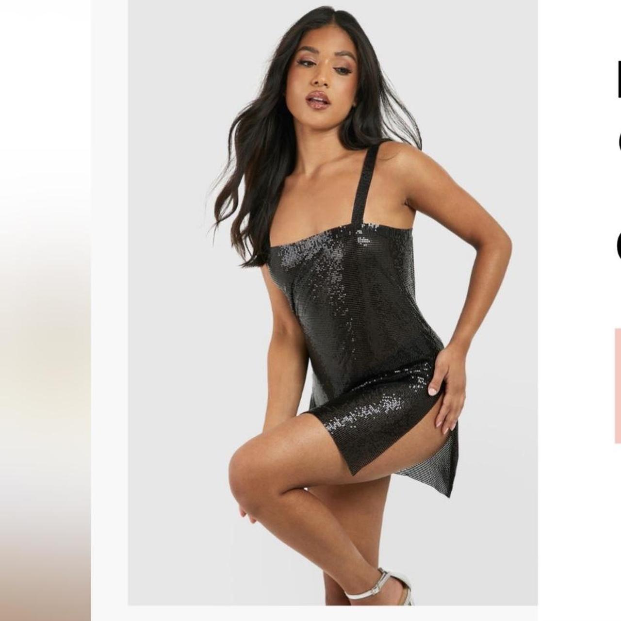 boohoo chainmail dress