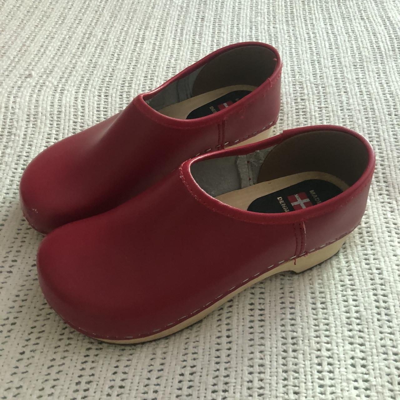 Beautiful Denmark Red Wooden Clogs ⚠️For small... - Depop