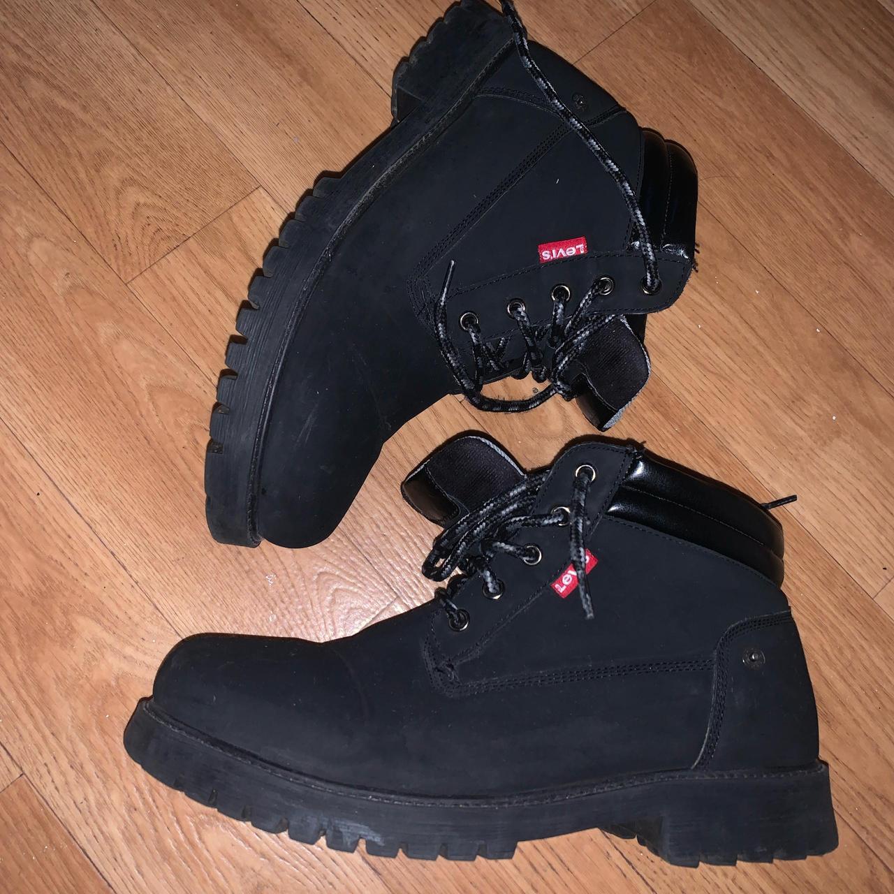 Black levi boots best sale