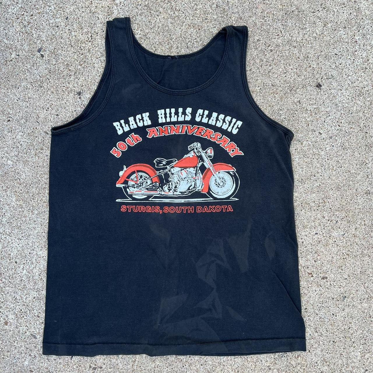 90s Sturgis 50th Anniversary Tank Top Size L Dope - Depop