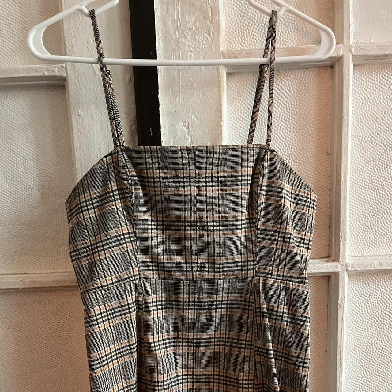 Glen fashion plaid mini dress