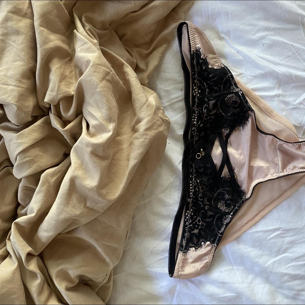 Women's Pink and Black Panties | Depop