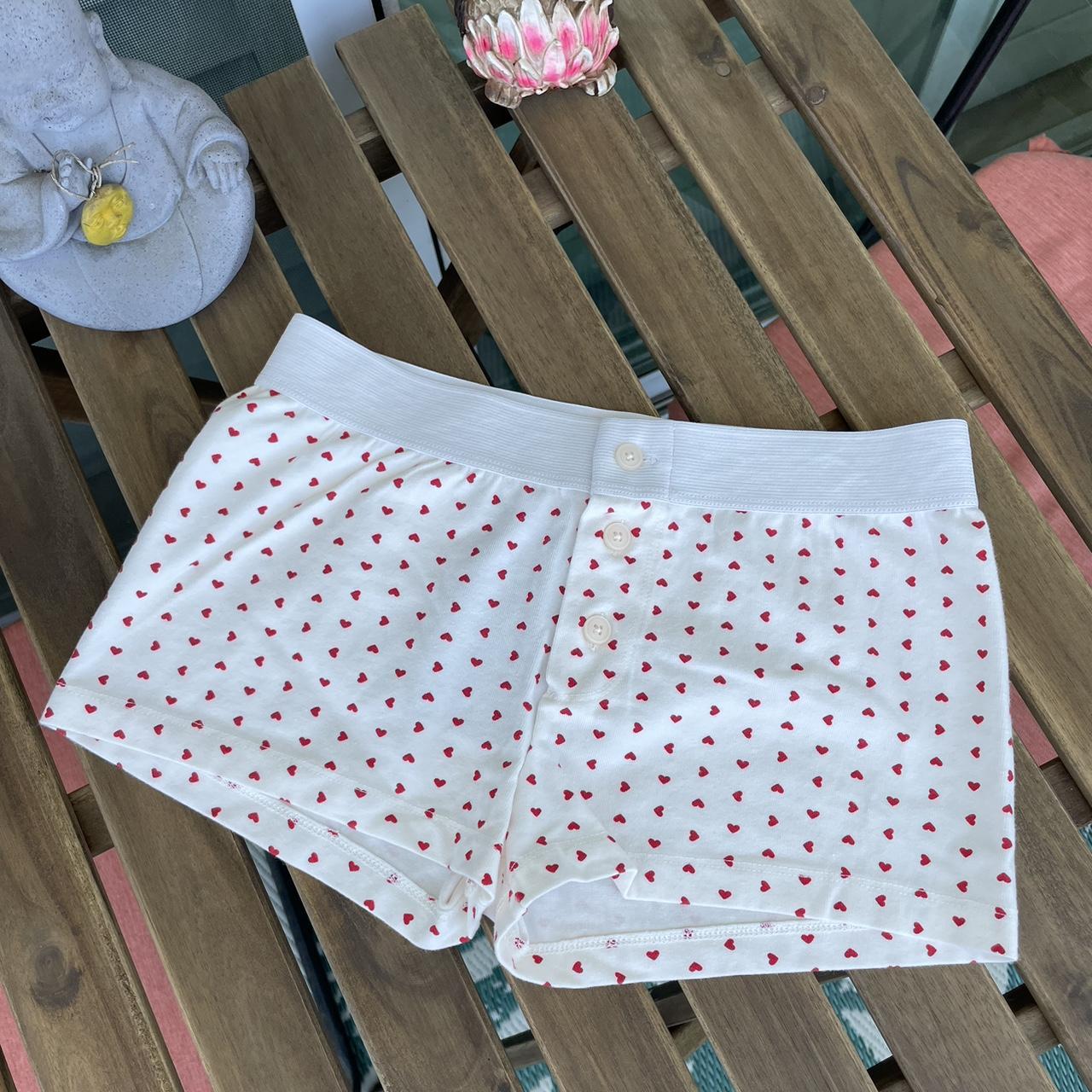 Brandy Melville Hearts boy short with front button... Depop