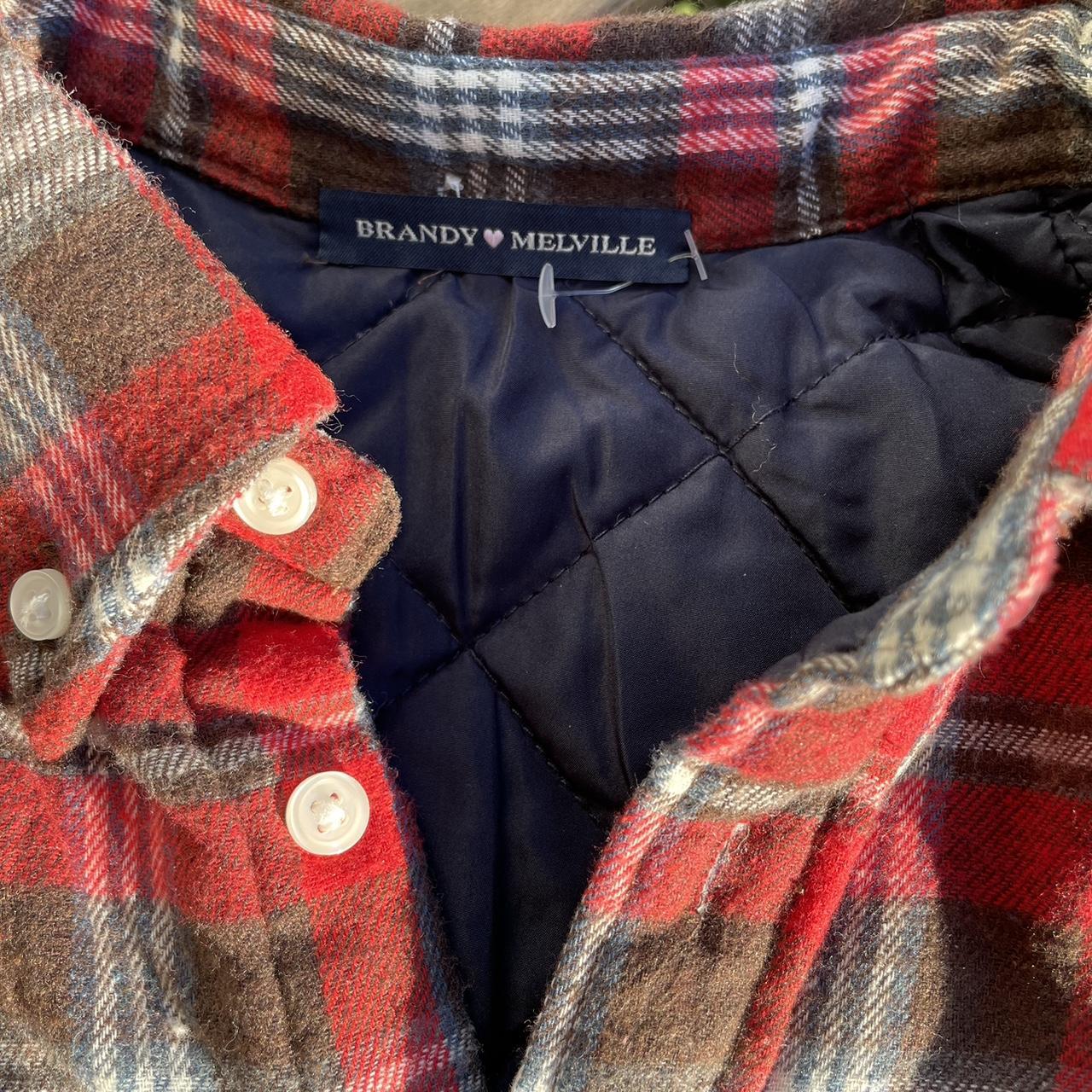 Plaid brandy-melville-jacket - Depop