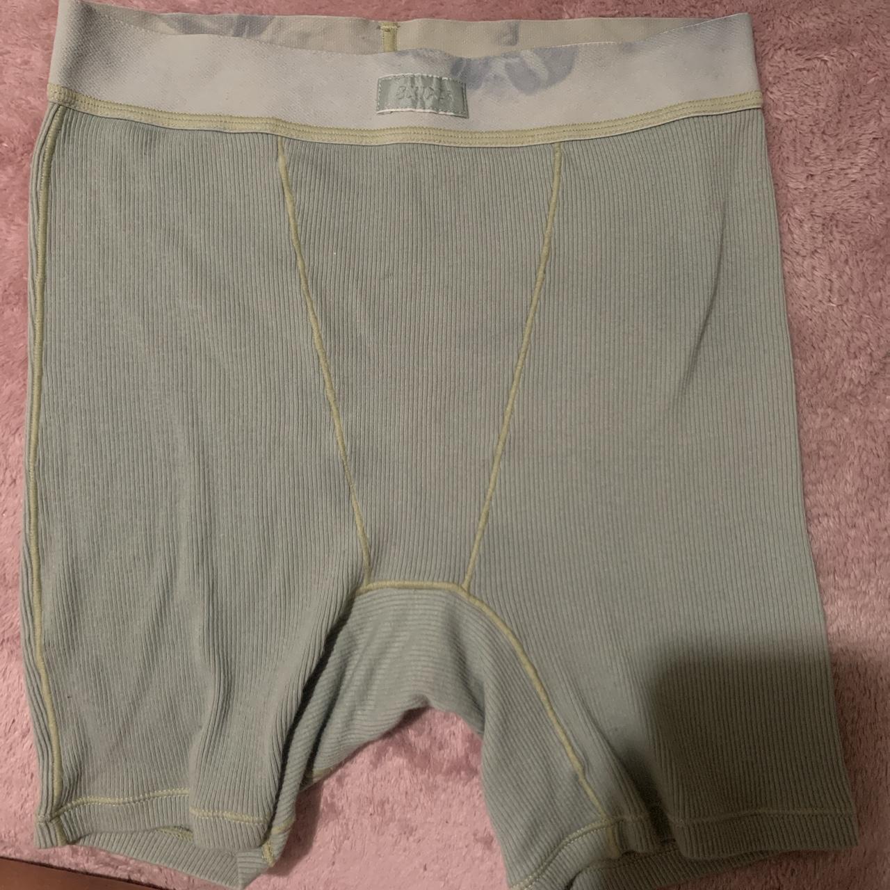 SKIMS color: mineral boxer shorts XS stains shown in... - Depop
