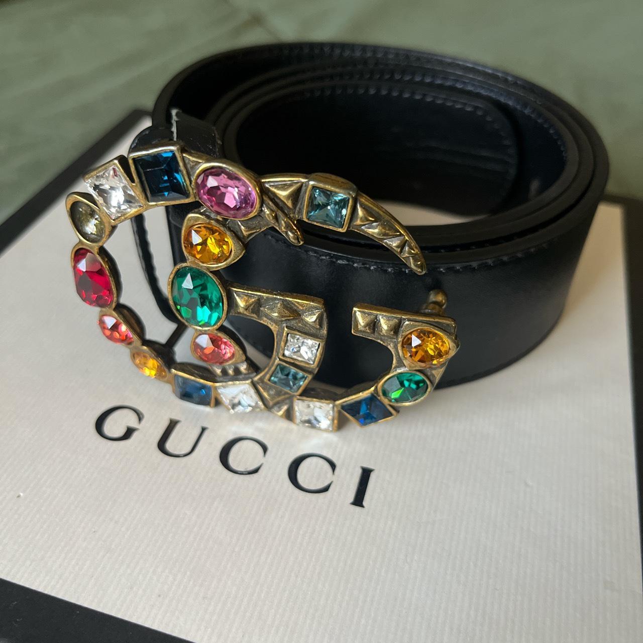 Gucci rhinestone outlet belt