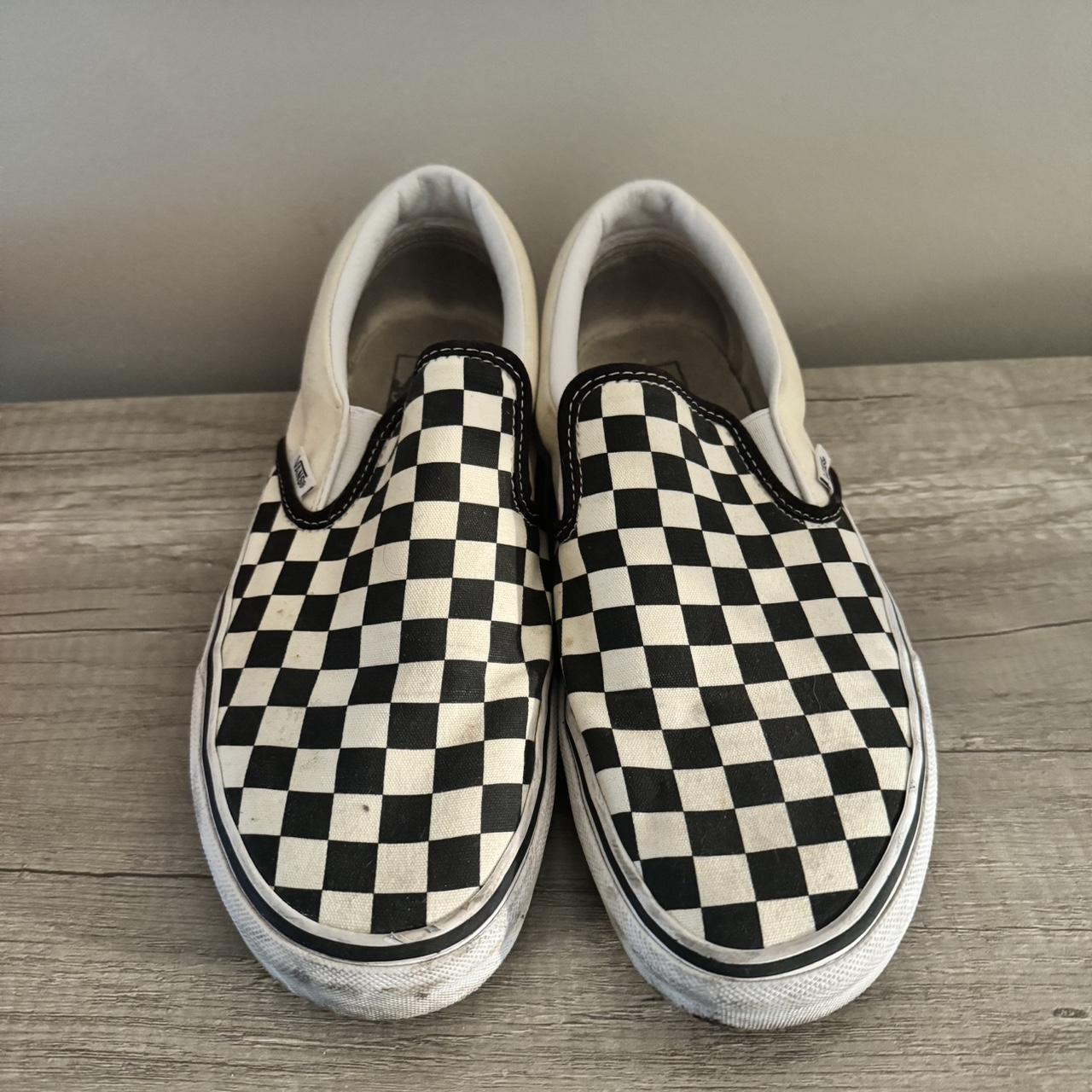 Checkerboard vans used best sale