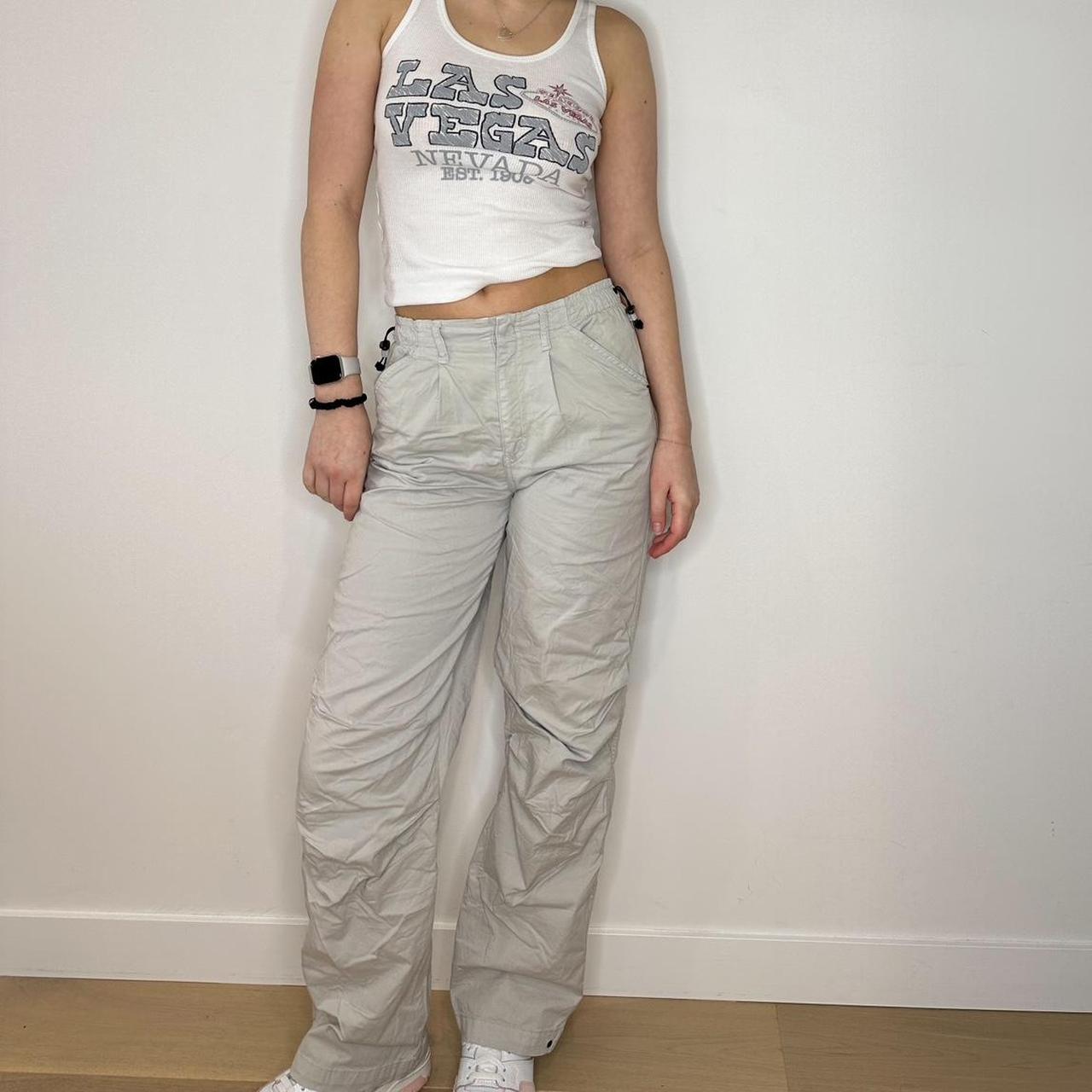 baggy grey cargo capri pants • such unique cargo - Depop