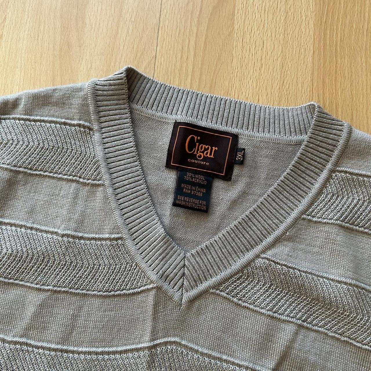 Vintage beige basic v neck knit Light and... - Depop