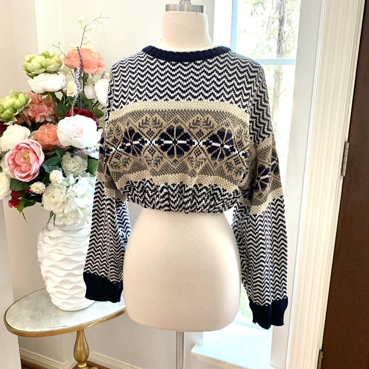 Urban renewal remade outlet fair isle cropped sweater