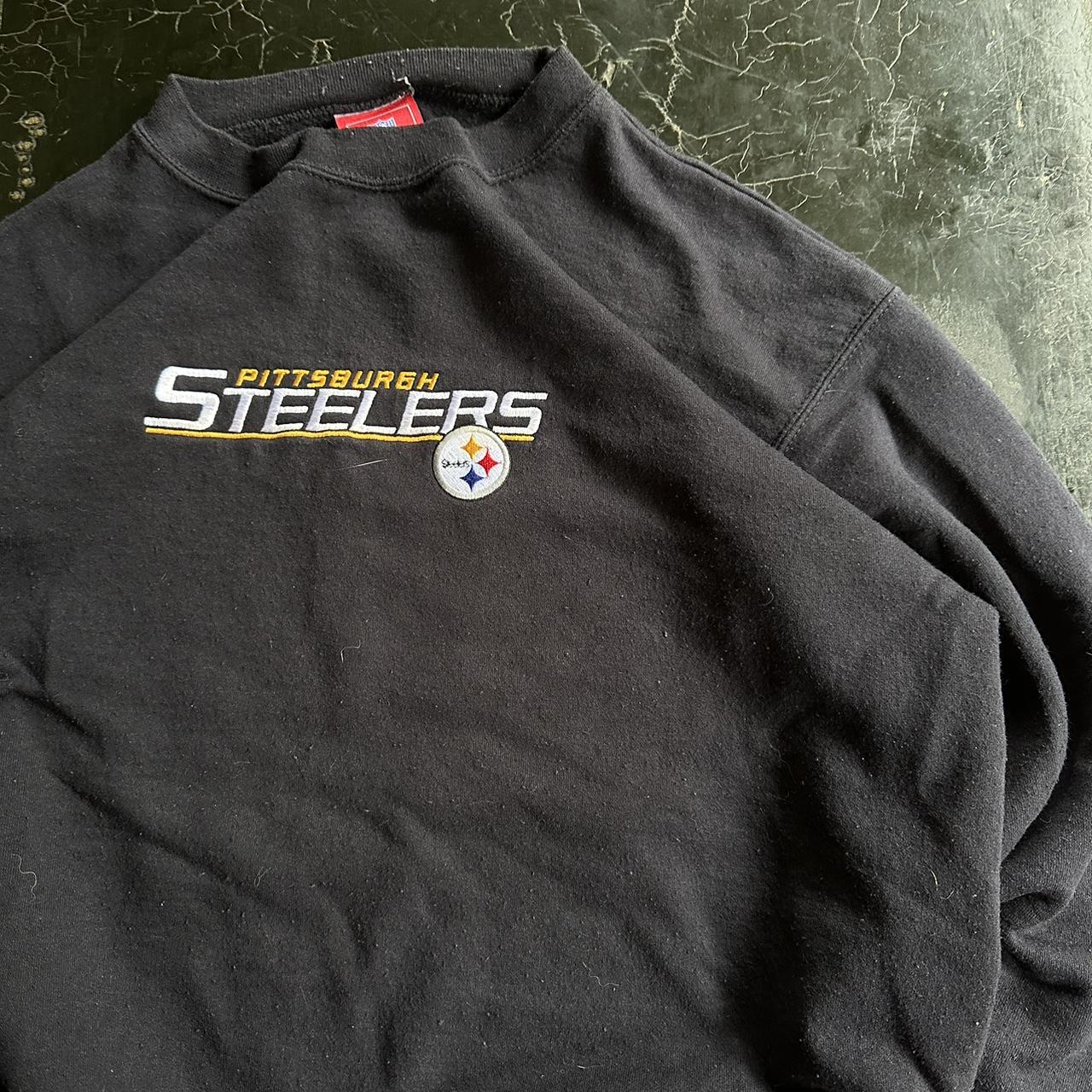 Vintage Pittsburgh Steelers Sweatshirt Grey Vintage - Depop