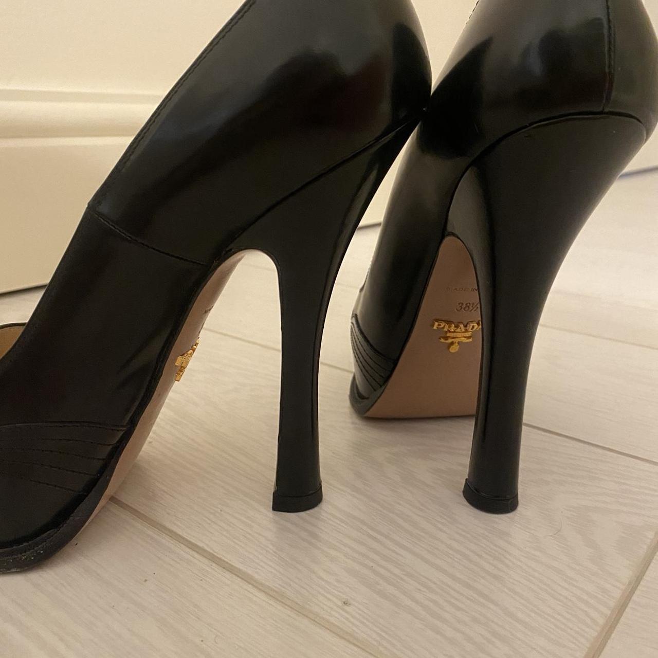 Vintage black Prada heels. Timeless heels that are - Depop