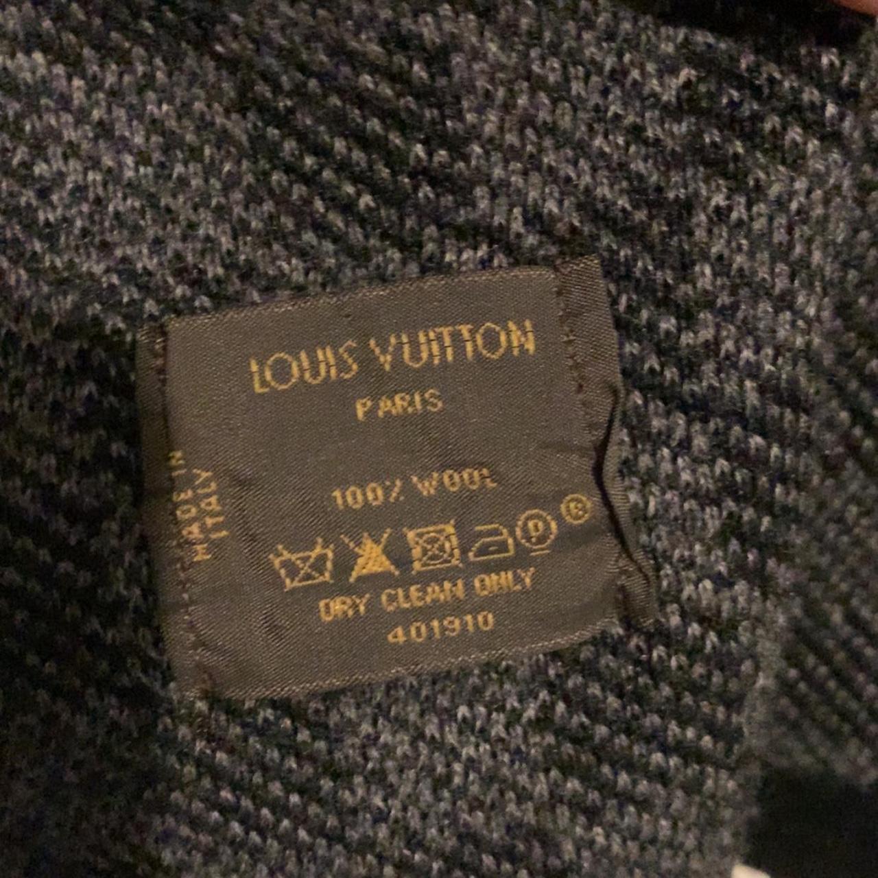 LOUIS VUITTON Winter Scarf LV Logo Damier Graphite ... - Depop