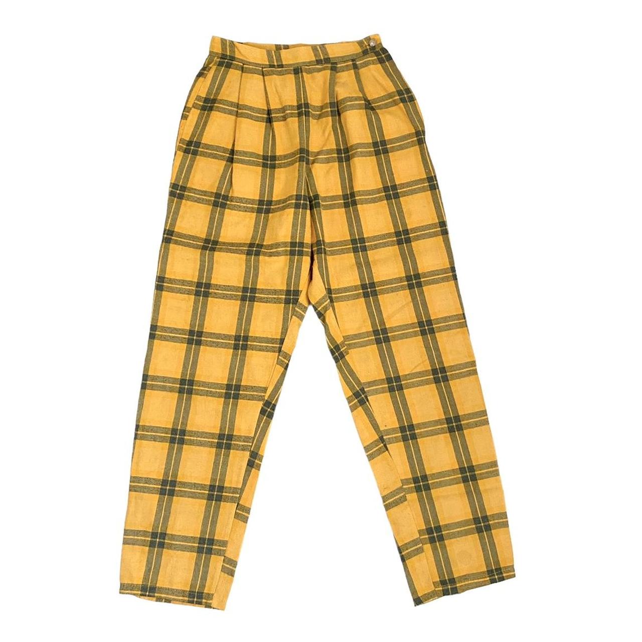 Women's Yellow Trousers | Depop