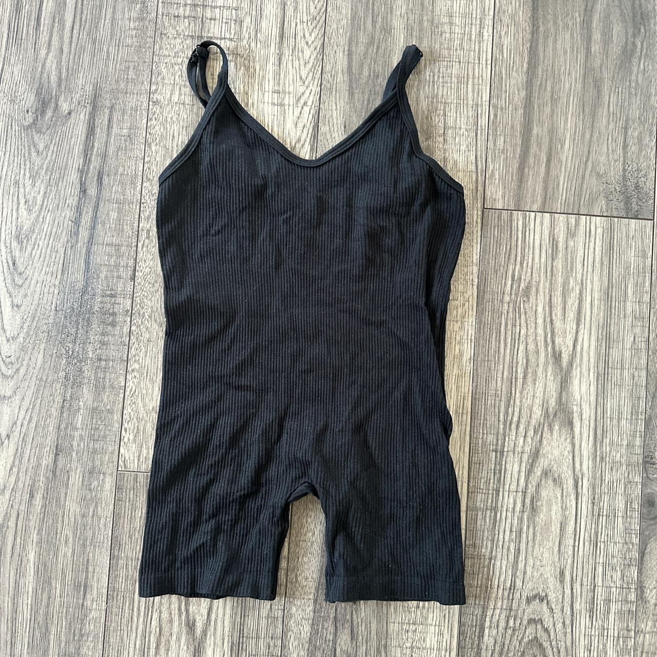 Black seamless romper from Caramella RRP £25 sold... - Depop