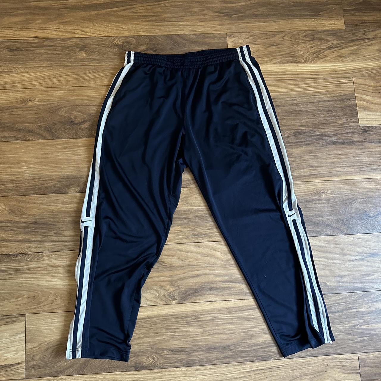 Nike Men's Navy and White Joggers-tracksuits | Depop