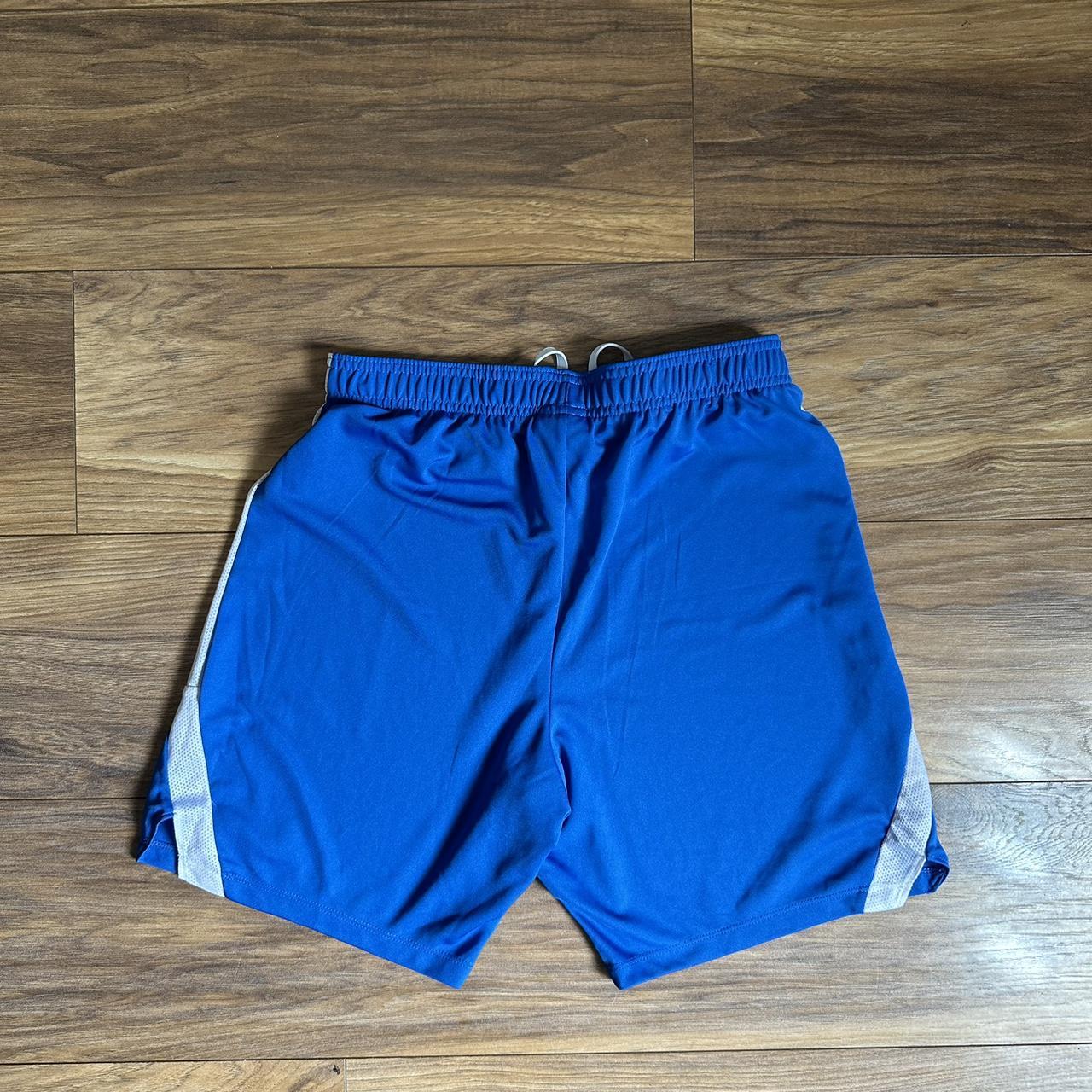 VINTAGE RETRO NIKE SHORTS IN BLUE WITH MINI... - Depop