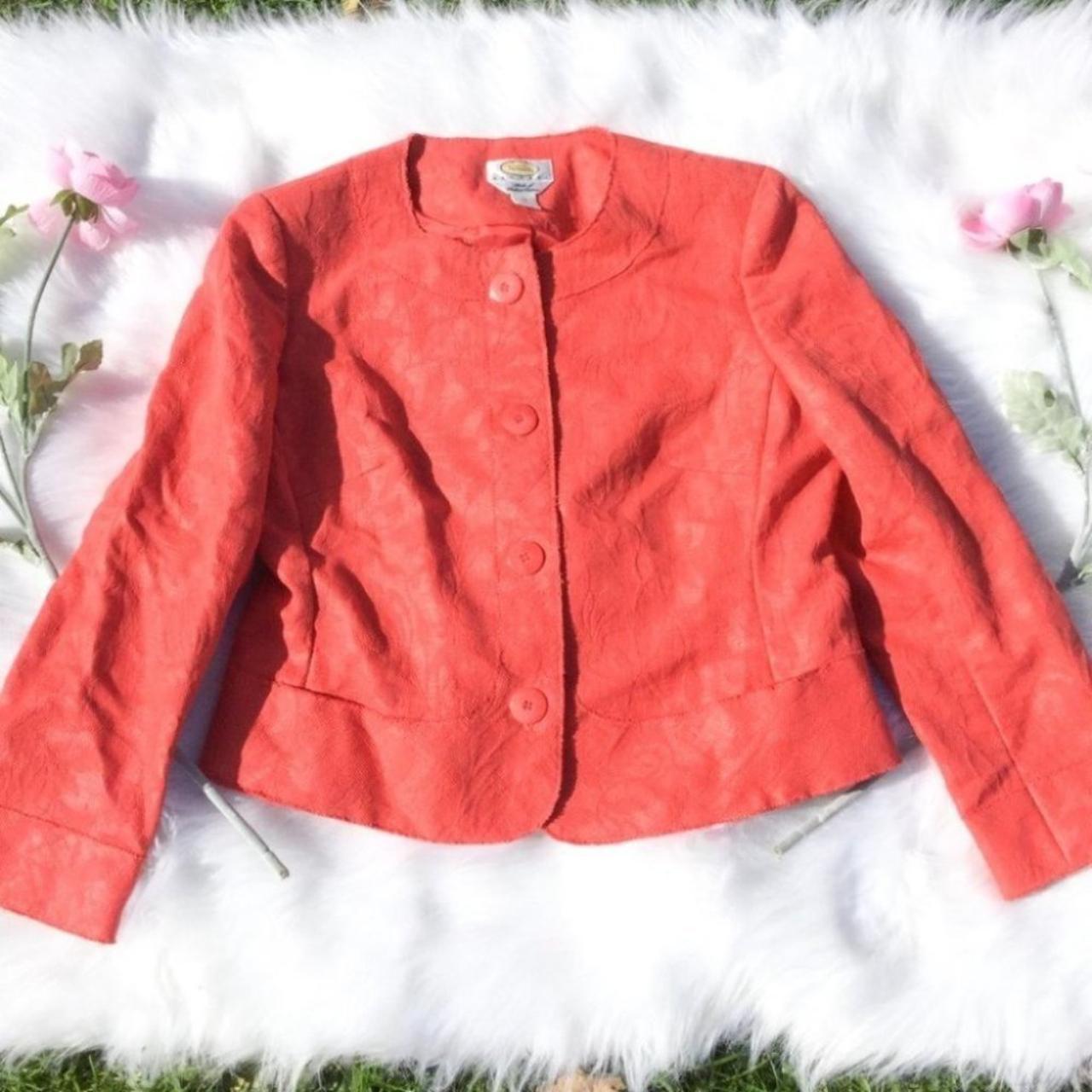 petite coral blazer