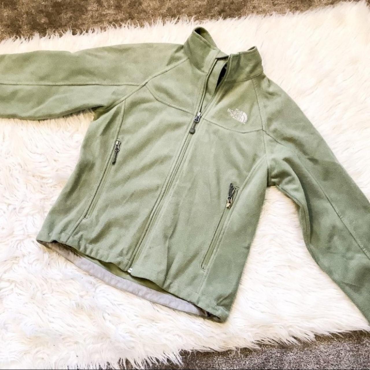 The North Face Size Medium M Winter Green Long Sleeve Jacket deals Thick Zipper Warm