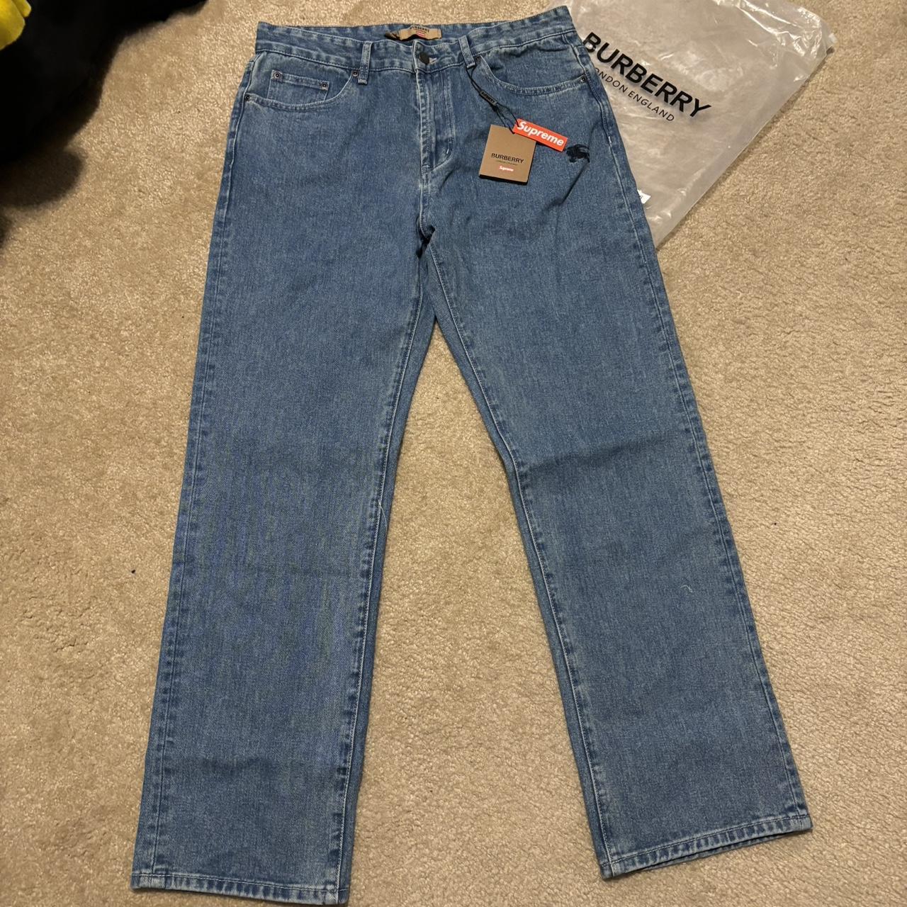 Supreme X Burberry loose fit jeans, Size 36, Tried on...