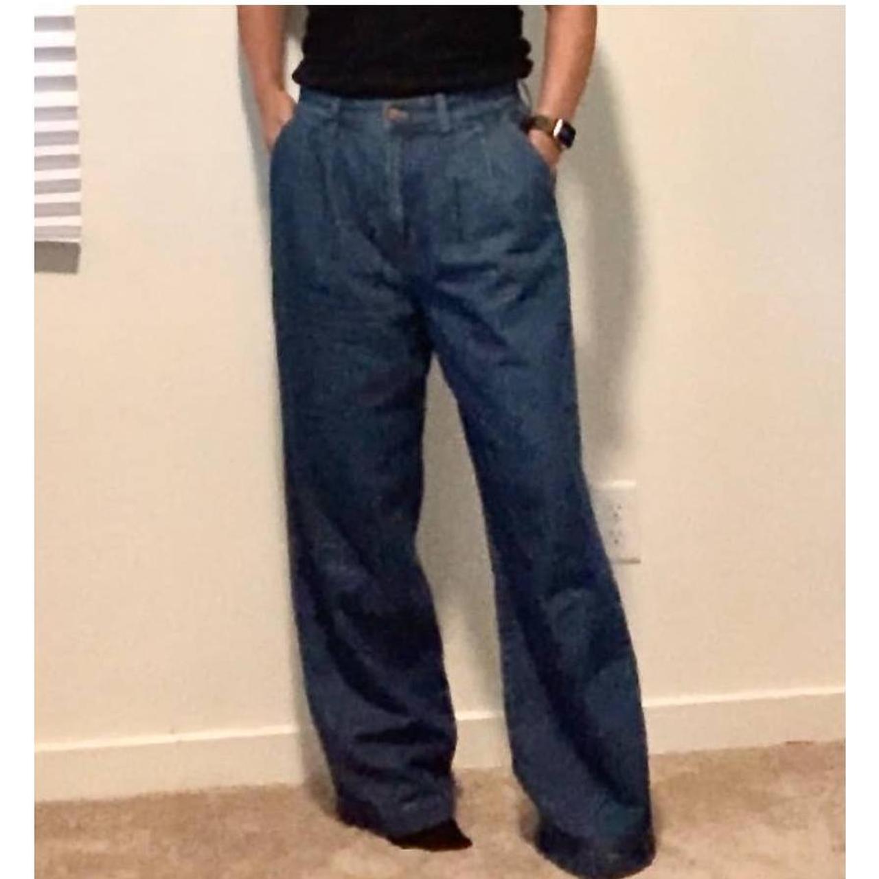 Trendy Men Plus Size Jeans Loose Baggy Casual Denim Pants Straight Trousers  Hiphop Harem Jeans Streetwear
