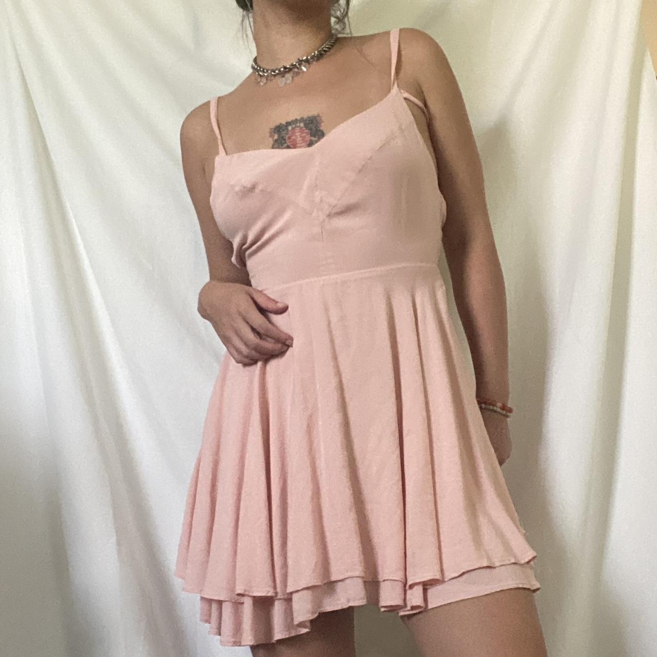 Dusky pink 2024 skater dress