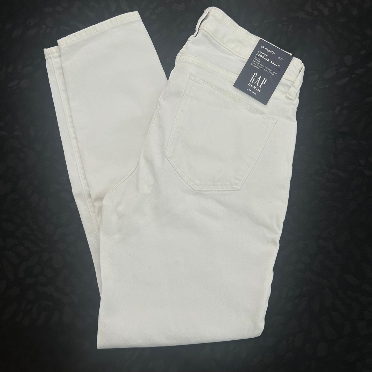 gap white curvy legging ankle jean size 8/29 • new... - Depop