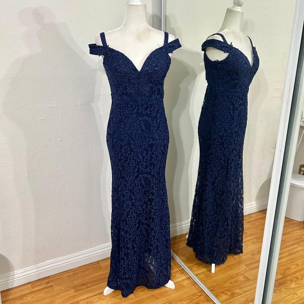 Fashion nova blue lace dress hotsell