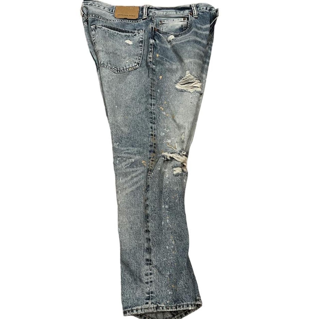 Painted american outlets eagle skeleton jeans