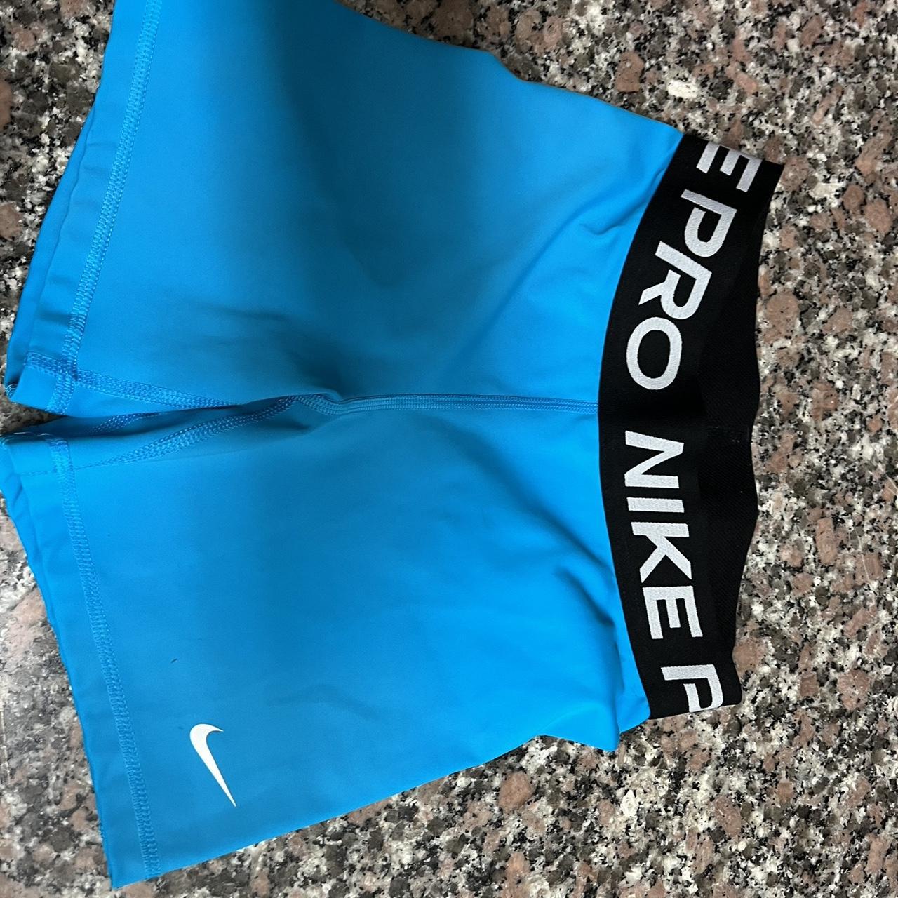 small blue nike pros , i'm having a kid so they... - Depop