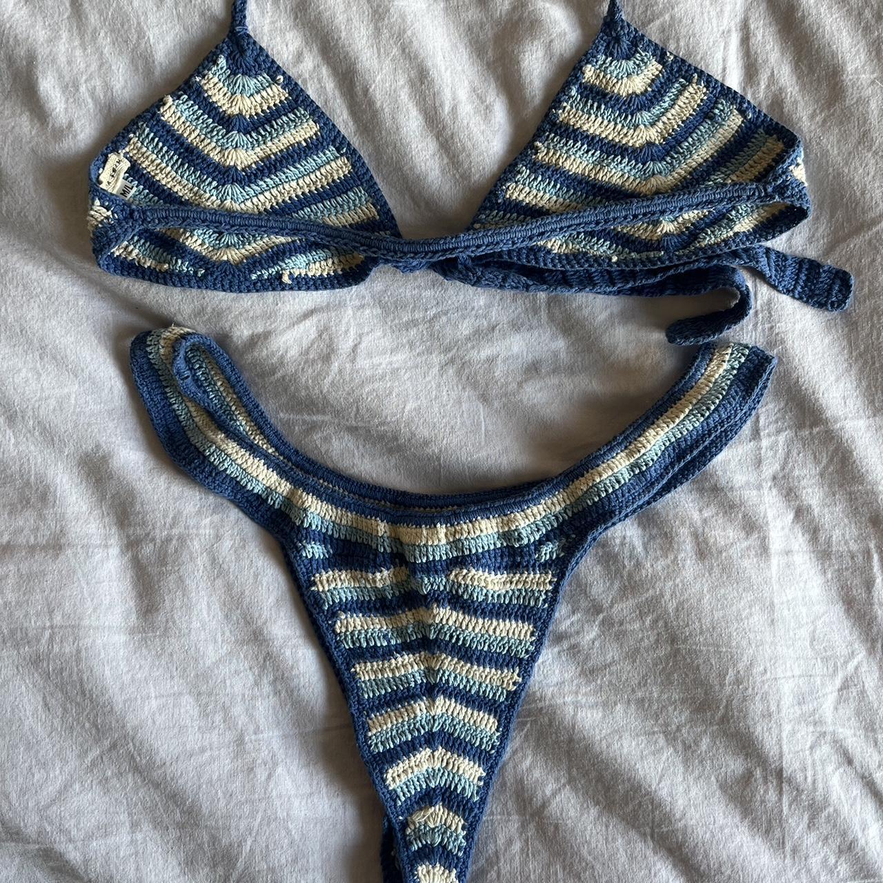 Akoia Swim Crochet Bikini Only Worn Once As Too Big Depop